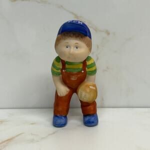 VTG 1984 OAA Cabbage Patch Kids Porcelain Figurine Boy Play Ball Nostalgia‎